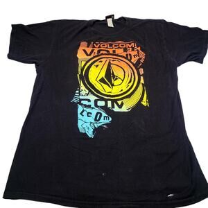 Volcom Shirt Adult Men's Large Black Skater Surfer Casual Streetwear